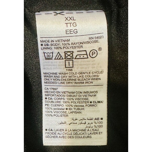 Old Navy Women Size XXL Black Tropical Flowers Print Lined Dress Boho Colorful - Picture 13 of 13